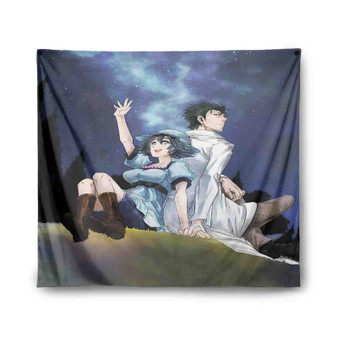 Steins Gate Okabe Rintarou Shiina Mayuri Custom Tapestry Polyester Indoor Wall Home Decor