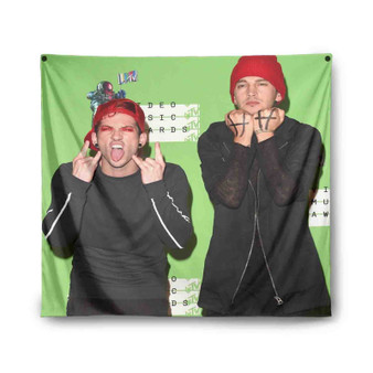 Suicide Squad Twenty One Pilots Custom Tapestry Polyester Indoor Wall Home Decor