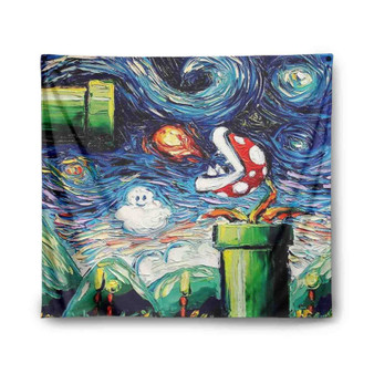 Super Mario Starry Night Custom Tapestry Polyester Indoor Wall Home Decor