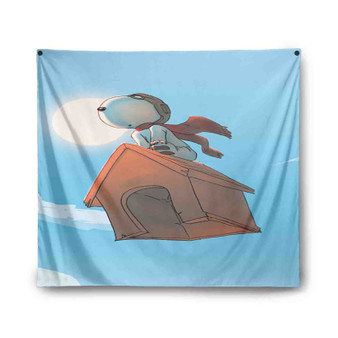 The Peanuts Snoopy Flying Custom Tapestry Polyester Indoor Wall Home Decor