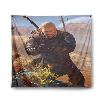 The Witcher 3 Wild Hunt Custom Tapestry Polyester Indoor Wall Home Decor