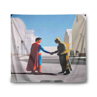 Wish You Were Here Pink Floyd Batman Superman Custom Tapestry Polyester Indoor Wall Home Decor