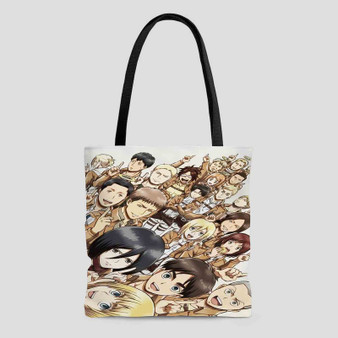 Attack On Titan Collage Custom Tote Bag AOP With Cotton Handle
