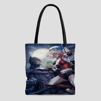 Batman Harley Quinn Custom Tote Bag AOP With Cotton Handle