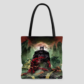 Batman The Flash Custom Tote Bag AOP With Cotton Handle