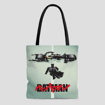 Batman With Motorcycle Custom Tote Bag AOP With Cotton Handle