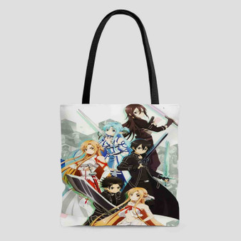 Characters Sword Art Online Custom Tote Bag AOP With Cotton Handle