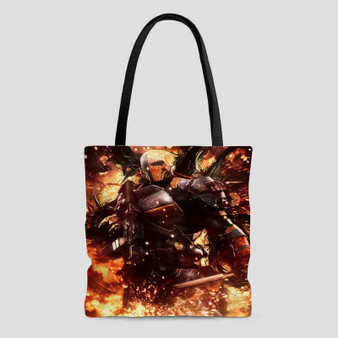 Deathstroke DC Comics Superhero Custom Tote Bag AOP With Cotton Handle