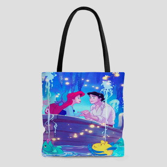 Disney Ariel and Eric The Little Mermaid Custom Tote Bag AOP With Cotton Handle