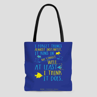Disney Dory Quotes Custom Tote Bag AOP With Cotton Handle