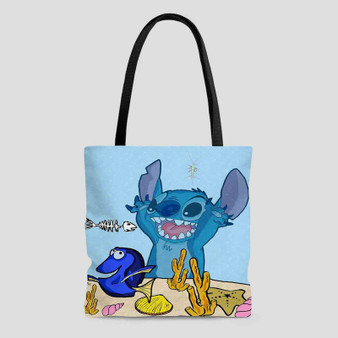 Dory and Stitch Disney Custom Tote Bag AOP With Cotton Handle