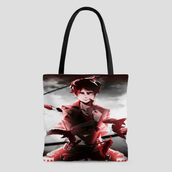 Eren Jaeger Attack on Titan Product Custom Tote Bag AOP With Cotton Handle