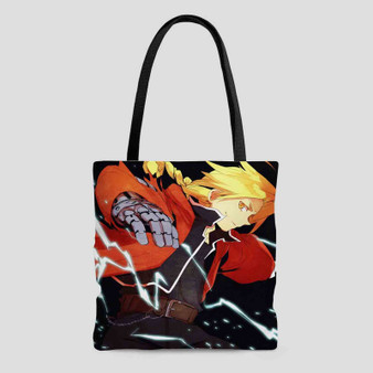 Fullmetal Alchemist Brotherhood Edward Elric Product Custom Tote Bag AOP With Cotton Handle