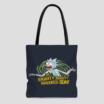 Get Riggity Rick and Morty Custom Tote Bag AOP With Cotton Handle