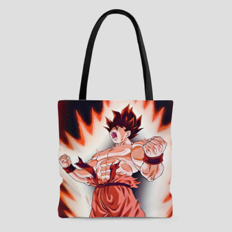 Goku Kaioken Dragon Ball Z Custom Tote Bag AOP With Cotton Handle