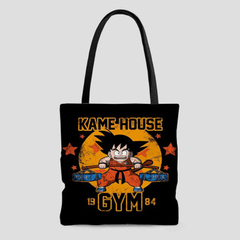Goku Kame House Gym Custom Tote Bag AOP With Cotton Handle