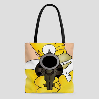 Homer The Simpsons Custom Tote Bag AOP With Cotton Handle