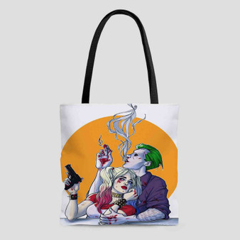 Joker Harley Quinn Custom Tote Bag AOP With Cotton Handle