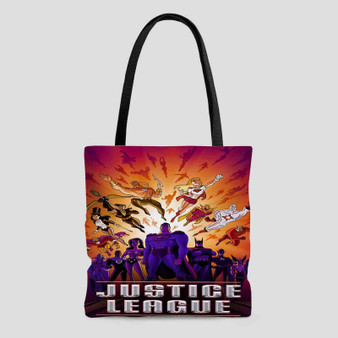 Justice League Superheroes Custom Tote Bag AOP With Cotton Handle