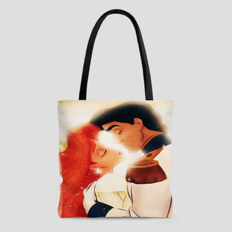 Kiss Ariel and Eric Custom Tote Bag AOP With Cotton Handle