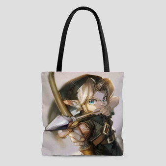 Link Zelda Arrow Custom Tote Bag AOP With Cotton Handle