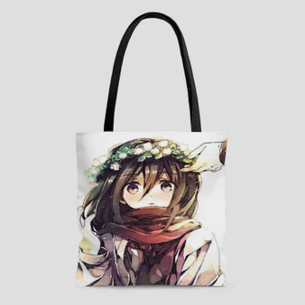 Mikasa Attack On Titan Custom Tote Bag AOP With Cotton Handle