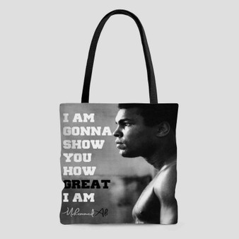 Muhammad Ali Quotes Art Custom Tote Bag AOP With Cotton Handle