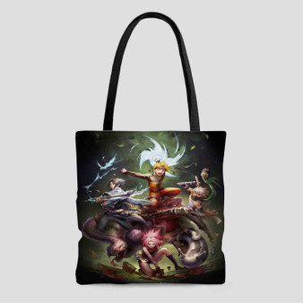 Naruto Shippuden Team 7 Custom Tote Bag AOP With Cotton Handle