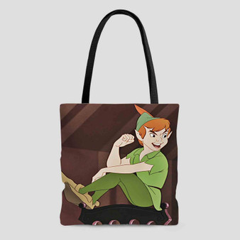 Peter Pan Disney Custom Tote Bag AOP With Cotton Handle