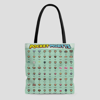 Pocket Mortys Rick and Morty Custom Tote Bag AOP With Cotton Handle