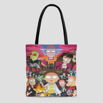 Rick and Morty City Custom Tote Bag AOP With Cotton Handle