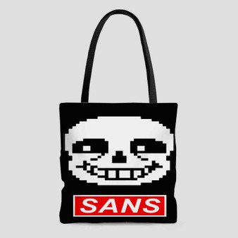 Sans Undertale Face Custom Tote Bag AOP With Cotton Handle