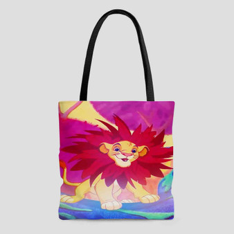 Simba The Lion King Art Custom Tote Bag AOP With Cotton Handle