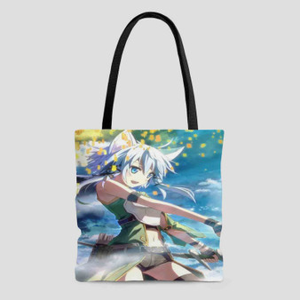 Sinon Sword Art Online Art Custom Tote Bag AOP With Cotton Handle