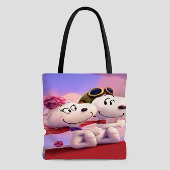 Snoopy Meet Fifi Custom Tote Bag AOP With Cotton Handle