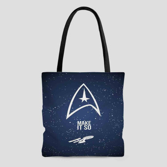 Star Trek Make it So Custom Tote Bag AOP With Cotton Handle