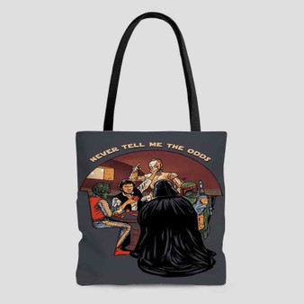 Star Wars Never Tell Me The Odds Custom Tote Bag AOP With Cotton Handle
