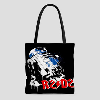 Star Wars R2 D2 ACDC Custom Tote Bag AOP With Cotton Handle