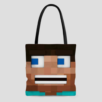 Steve Minecraft Custom Tote Bag AOP With Cotton Handle