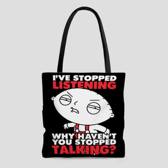 Stewie Family Guy Custom Tote Bag AOP With Cotton Handle