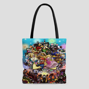 Super Mario Legend of Seven Stars Custom Tote Bag AOP With Cotton Handle