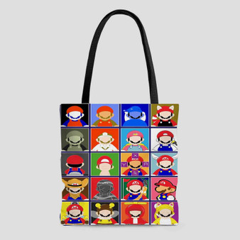 Super Mario No Face Custom Tote Bag AOP With Cotton Handle
