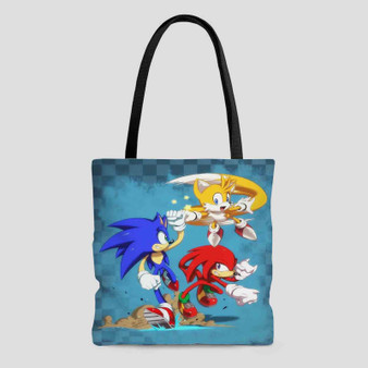 Team Sonic The Hedgehog Custom Tote Bag AOP With Cotton Handle