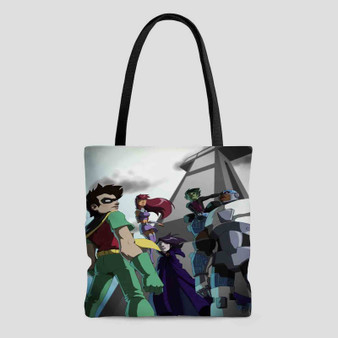 Teen Titans Go Custom Tote Bag AOP With Cotton Handle