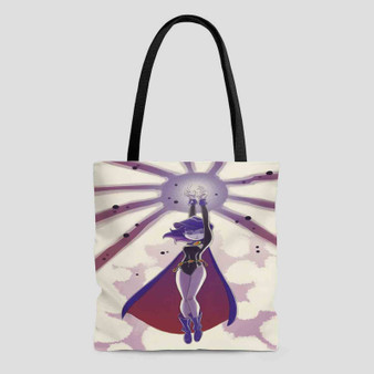 Teen Titan s Raven Custom Tote Bag AOP With Cotton Handle