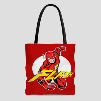 The Flash Comic Custom Tote Bag AOP With Cotton Handle
