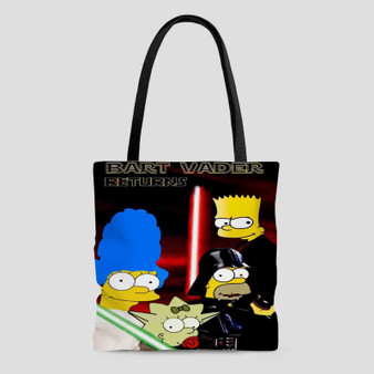 The Simpsons Bart Vader Star Wars Custom Tote Bag AOP With Cotton Handle