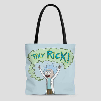 Tiny Rick and Morty Custom Tote Bag AOP With Cotton Handle