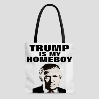 Trump is My Homeboy Custom Tote Bag AOP With Cotton Handle