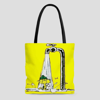 Woodstock The Peanuts Custom Tote Bag AOP With Cotton Handle